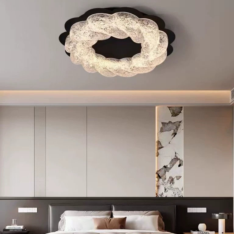 Modern creative resin Fried Dough Twists ceiling lamp bedroom living room eye protection main lamp
