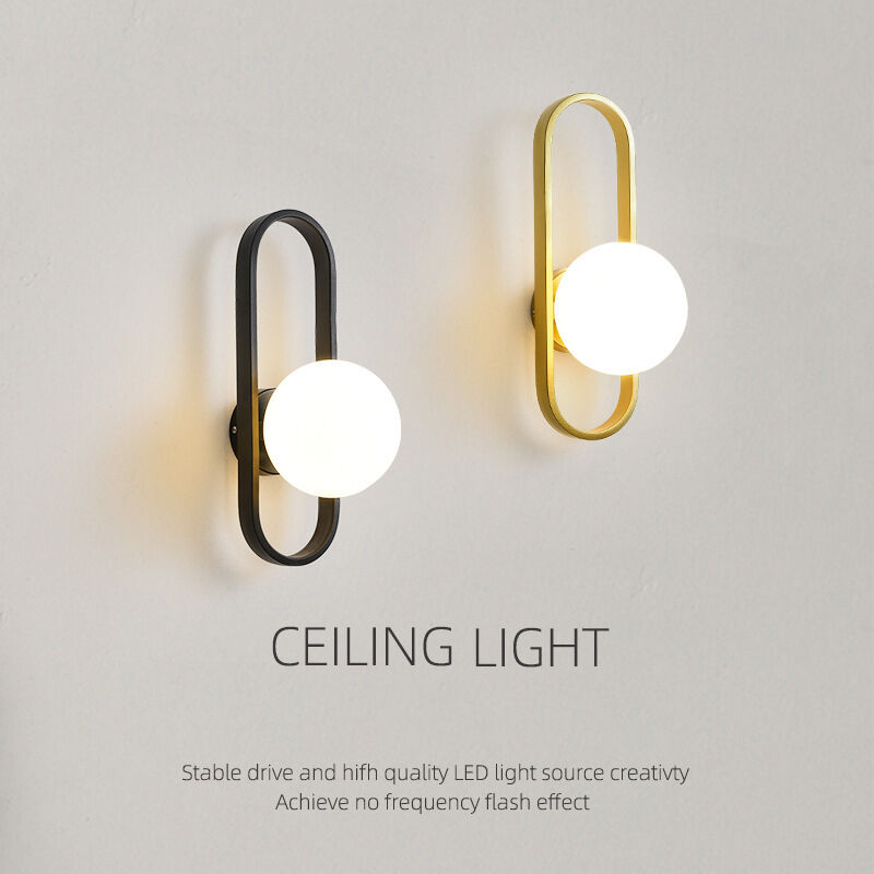 Američki jednostavan hodnik prozor prednje ogledalo Magic Bean Glass Ball Wall Lamp