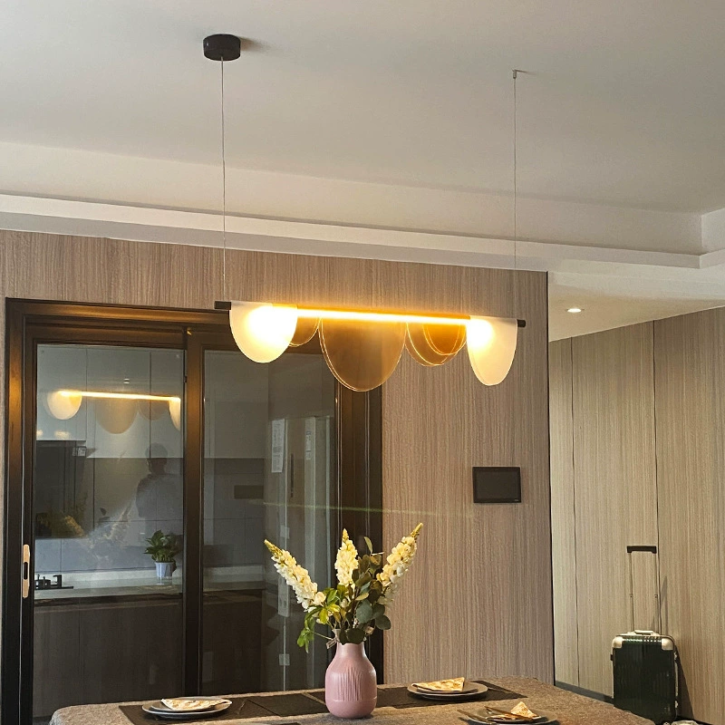 Colorful Light and Shadow Long Pendant Light Nordic Creative Ceiling Room Chandelier Postmodern Simple LED Lamp