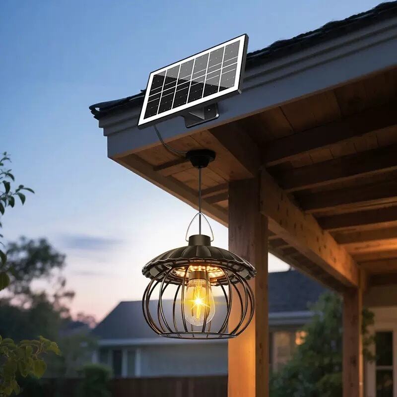Solar Hanging Lantern, IP65 Waterproof LED Outdoor Light with Remote