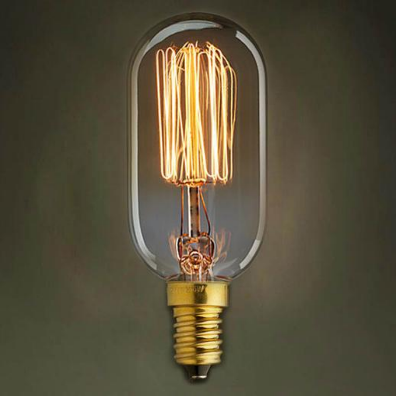لمبة إديسون قديمة الطراز من نوع القفص السنجابي T45 مع قاعدة E14 للإضاءة الداخلية