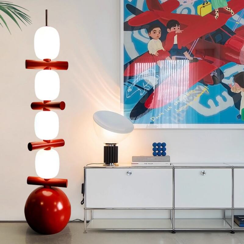 Halmozott kerek vas műanyag LED állólámpa nappaliba, hálószobába, játszószobába, dekoráció