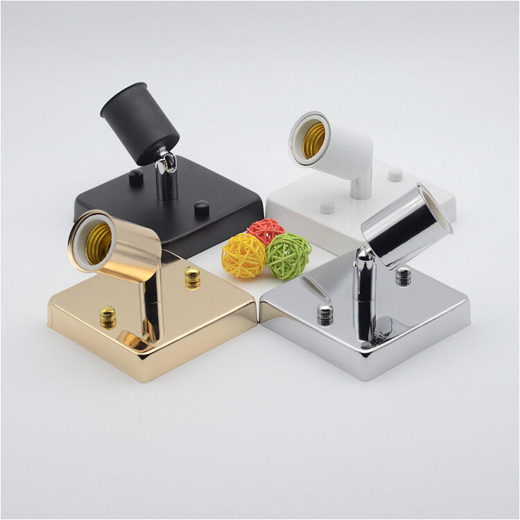 Parisukat na Ceiling Rose na may sukat na 100 mm na may koryente ng E26/E27 na gawa sa seramika para sa wall sconce