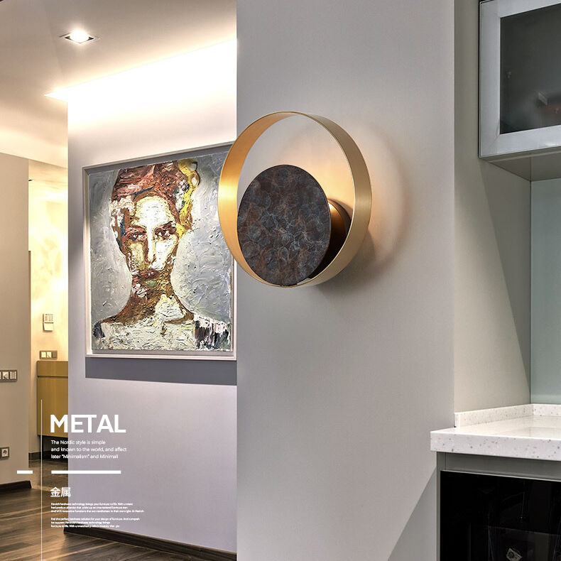 Modern Industrial Gold Black Brass Wall Lamp for Living Room Corridor Bathroom Mirror Front Lamp