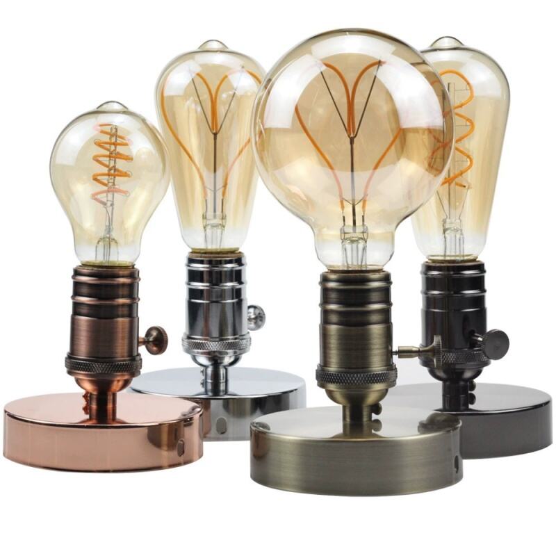 Vintage E27 Screw-Base Ceiling and Wall Sconce Light Socket