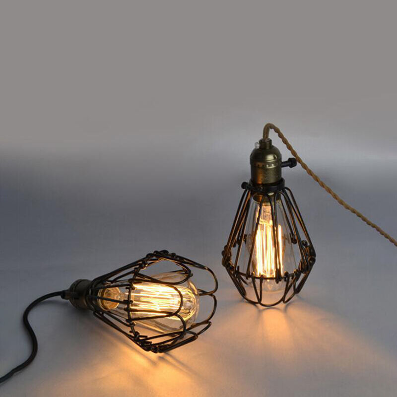 New Design European Iron Bird Cage Chandelier Single Retro Loft Industrial Pendant Lights