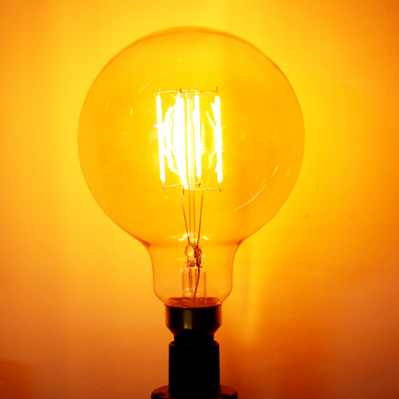 Vintage na Malaking Sukat na Malinaw na Salamin na LED na Bombilya na G150 para sa Pag-iilaw
