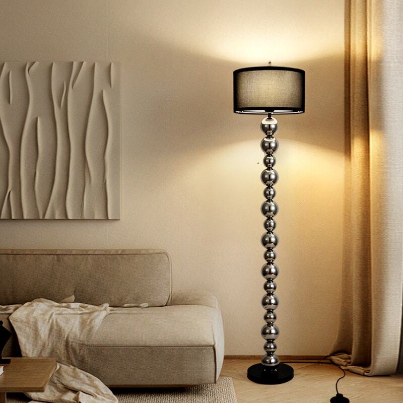 Modern Metal Marble Ball Floor Lamp Foot Switch Warm White Light for Home Decor