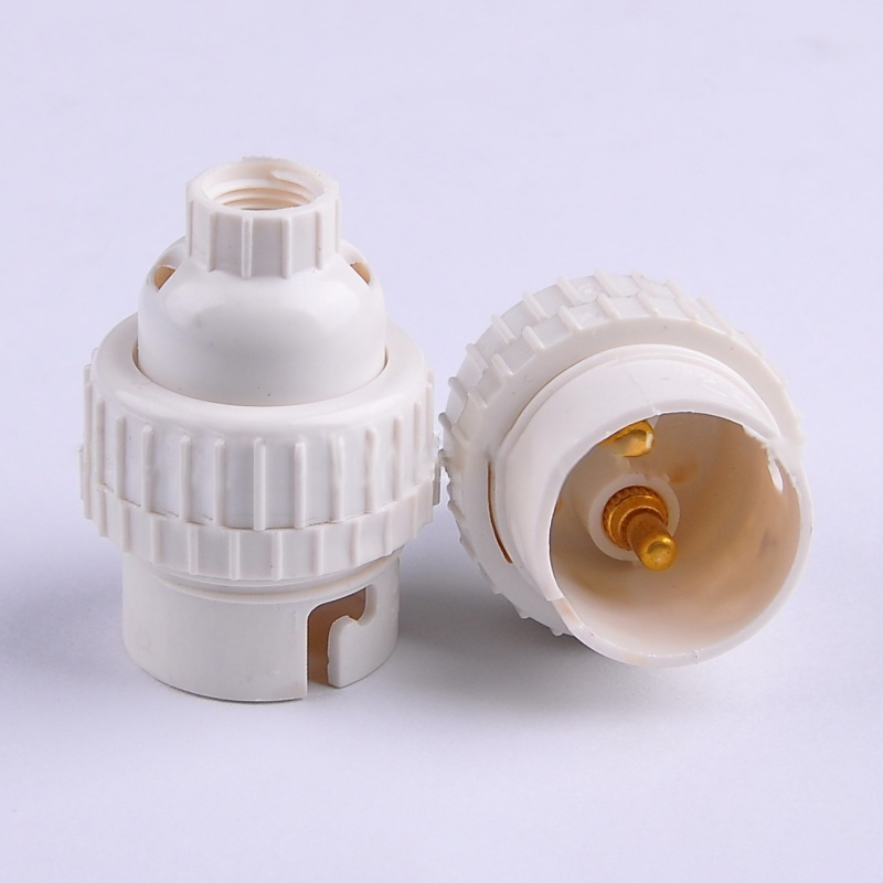 Puting Plastik na B22 na Lampara na Panghawak na 45 mm na May Kupas na Uri para sa mga Kabitang Ilaw na Ginagawa ng DIY