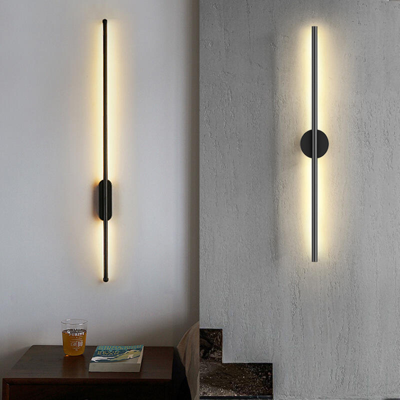 Modern Simple Decoration Indoor Living Room Bedroom Bedside Linear Wall Sconce Lamps