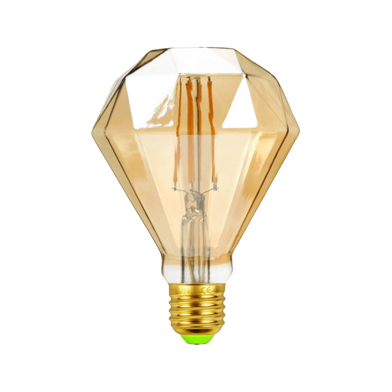 D95/D125 LED na Filament na Bulb na May Hugis na Diamond para sa Panloob at Panlabas na Dekorasyon at Pagkakailawan