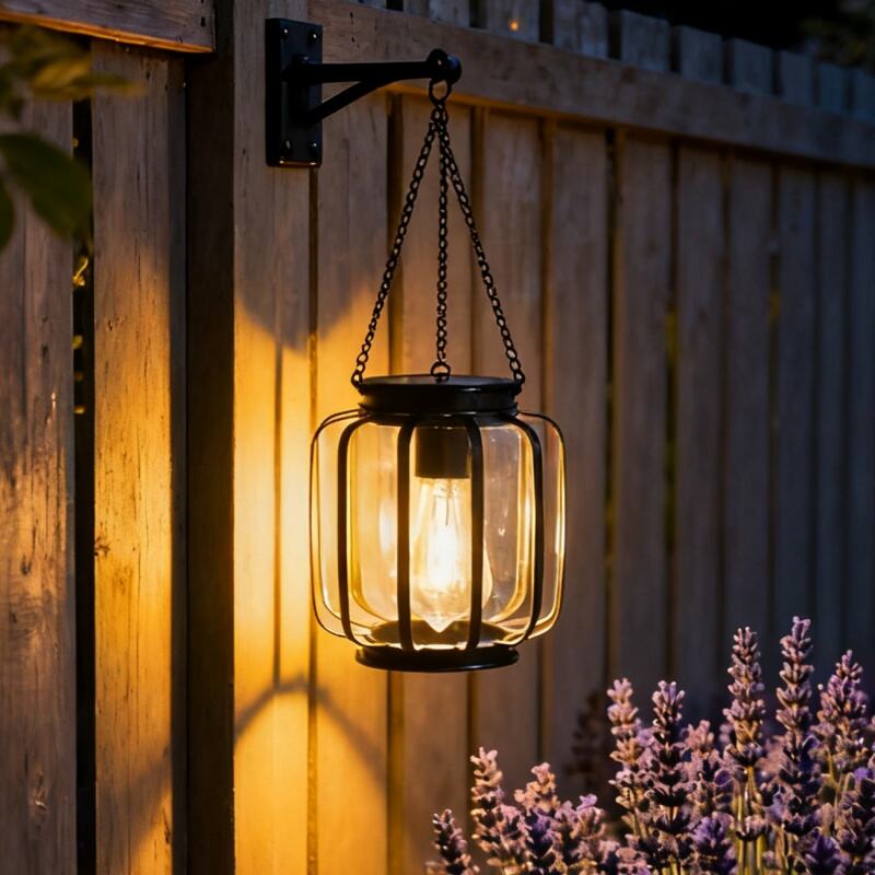 Rural Solar Hanging Lantern, Warm White LED Outdoor Light for Garden Patio