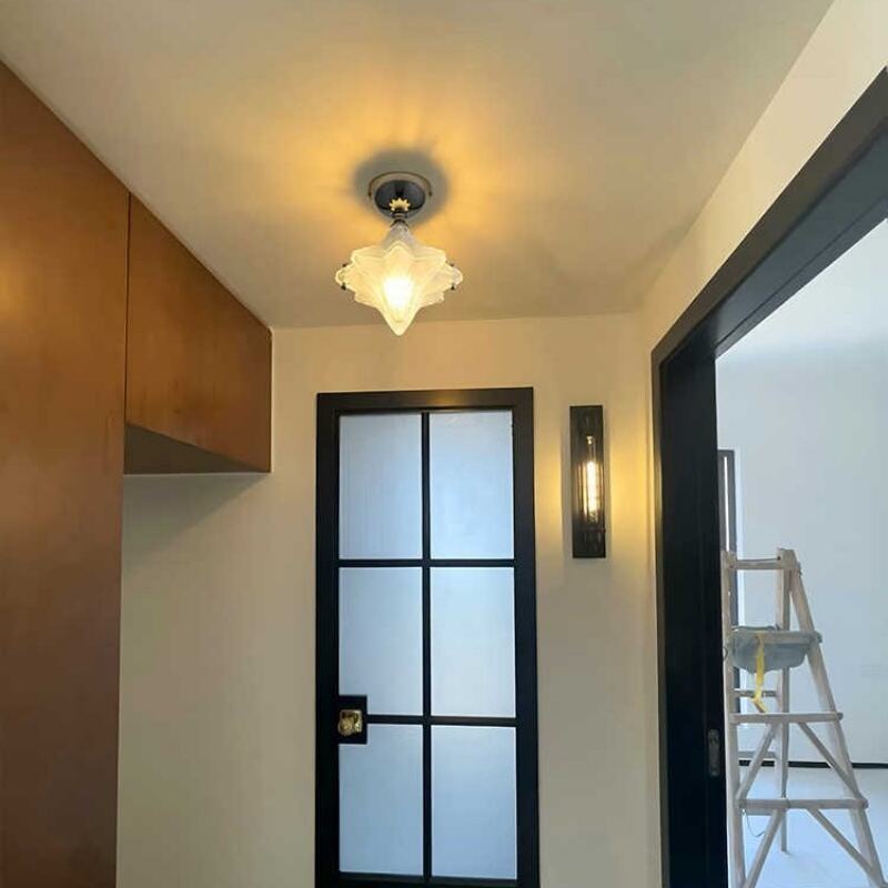 Gold/Chrome Star Glass Flush Mount Ceiling Light E27 Tri-Color Dimming