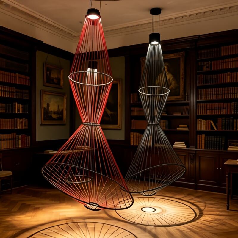 Nordic Modern Villa Living Room Minimalist Creative Long LED Hangning Lamp Designer Line Chandelier