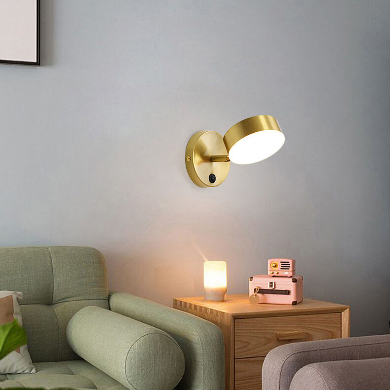 New Nordic Study Hotel Bedroom Bedside Golden Corridor Mirror Wall Sconce