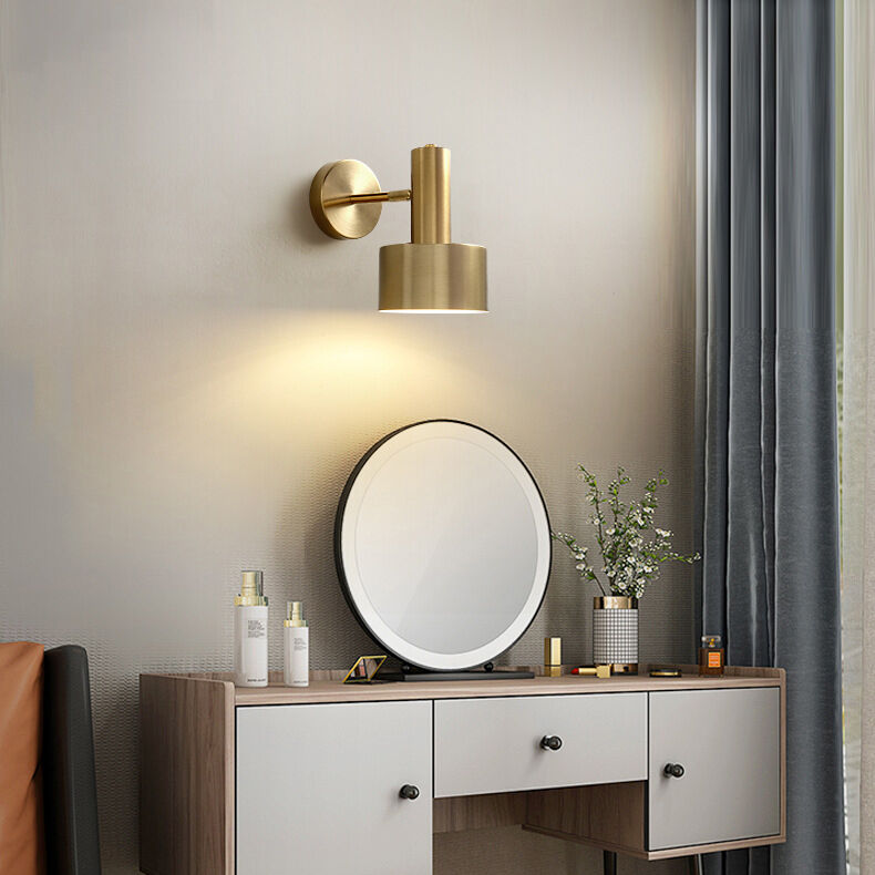 Nordic Modern Minimalist LED Wall Lamp for Living Room Brass Gold Iron E27 Wall Sconces