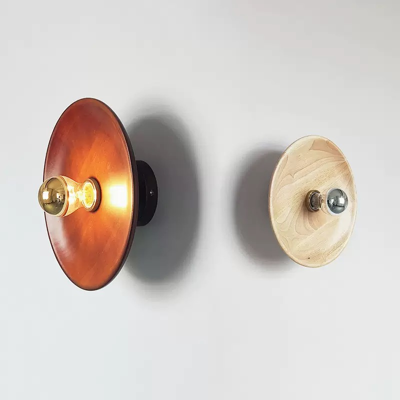 Dekoratívne stenové svietidlo v štýle wabi-sabi a retro letiaca tanierová forma pre hotel, reštauráciu, obývačku, chodbu, ložnicu a pracovňu