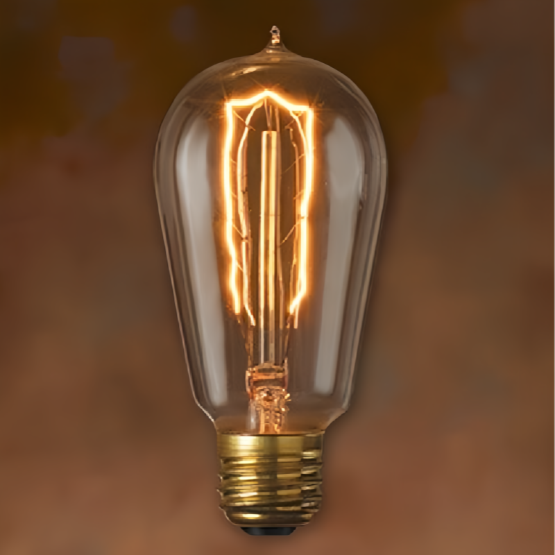 Bombilla Edison ST58 con filamento en forma especial de hoja para iluminación decorativa en bares y hogares