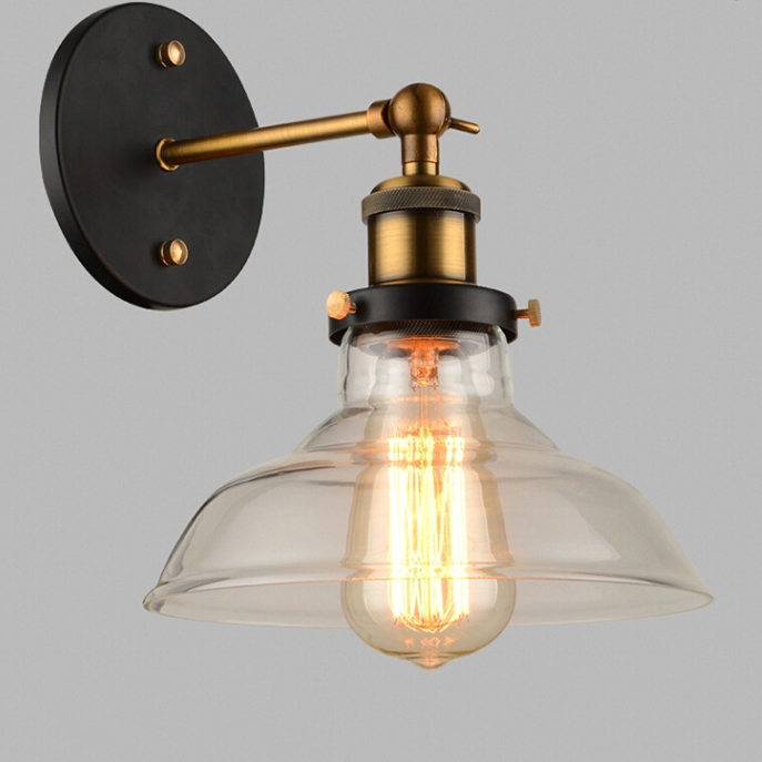 American Vintage Unique Glass Decorative Wall Lamp for Hotel Restaurant Living room Bedroom Hallway