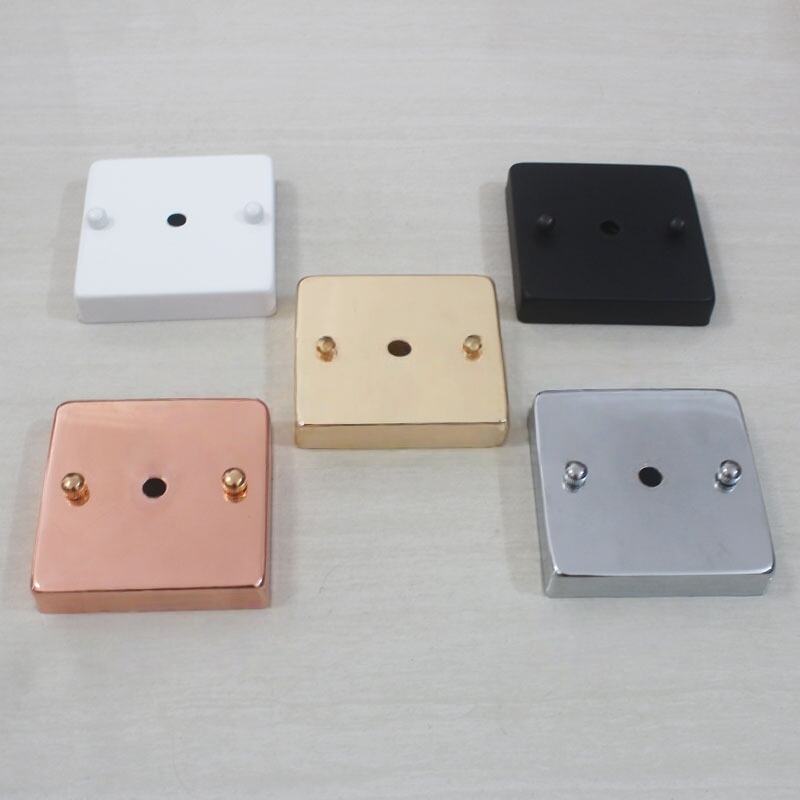 Parisukat na Bakal na Ceiling Rose, 100×20 mm, Maraming Kulay para sa Minimalist na Pendant Lighting