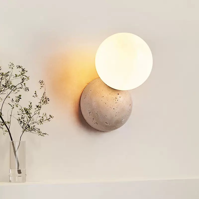 Natural Stone Wall Lamp for Restaurant Hotel Villa Room Bedside  Home Decorations Lighting Fixtures