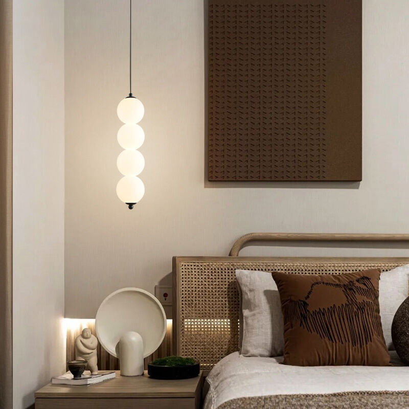 Nordic Designer Multi Head Circular Gourd White LED Pendant Light for Bedroom