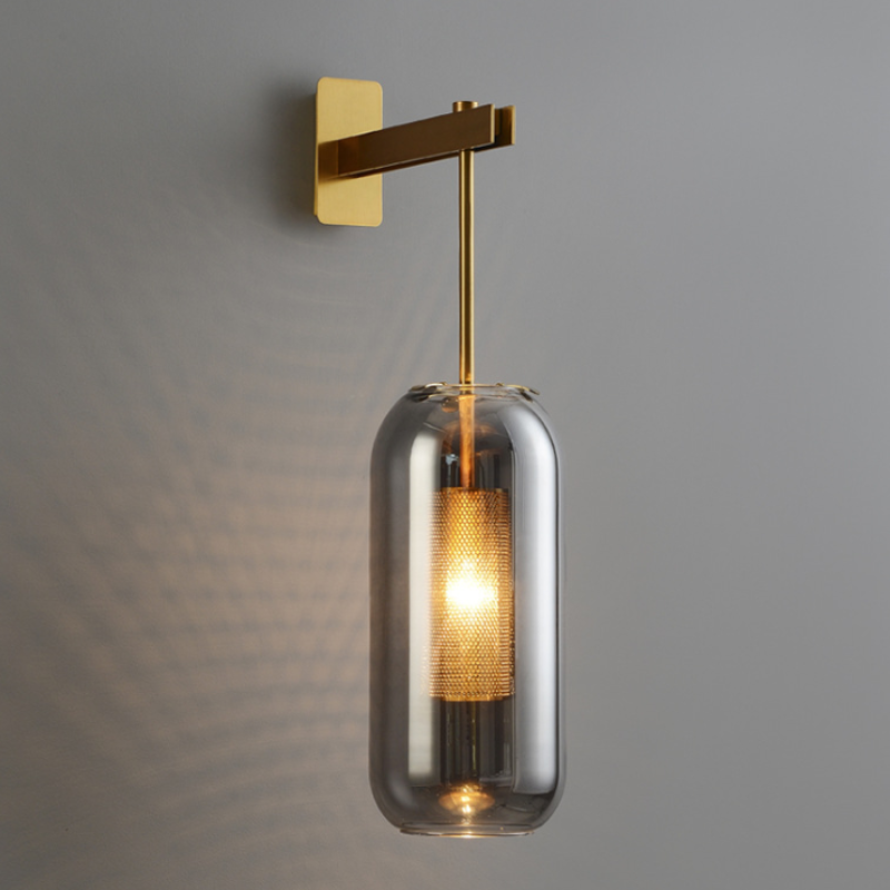 Moderná severská stenná lampa pre obývačku, pracovňu, ložnicu, minimalistický dizajnerský vzor pre ukážkový dom alebo vilu