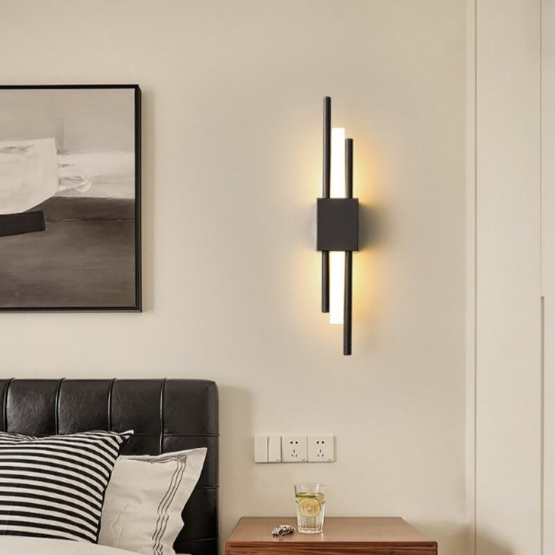 Nordic Modern LED Wall Lamp Minimalist Bedside Light Metal Acrylic Wall Sconce for Living Room Bedroom Hallway Home Decoration