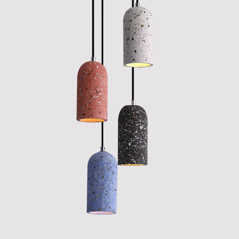 Nordic industrial-style minimalist concrete pendant light for restaurants hotels and bedrooms