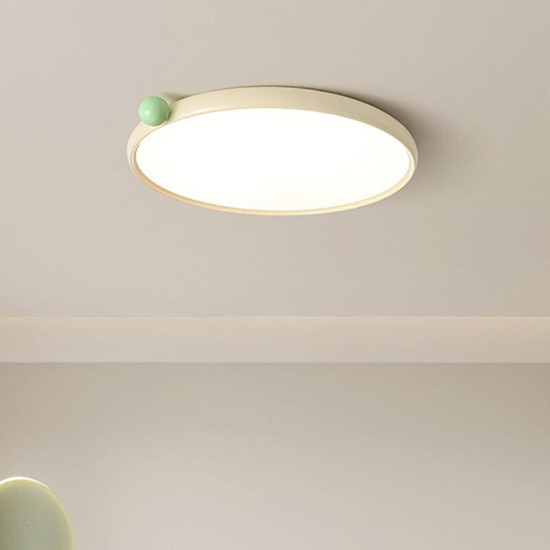Minimalist cream style ultra-thin ceiling light for bedroom and children's room eye protection light