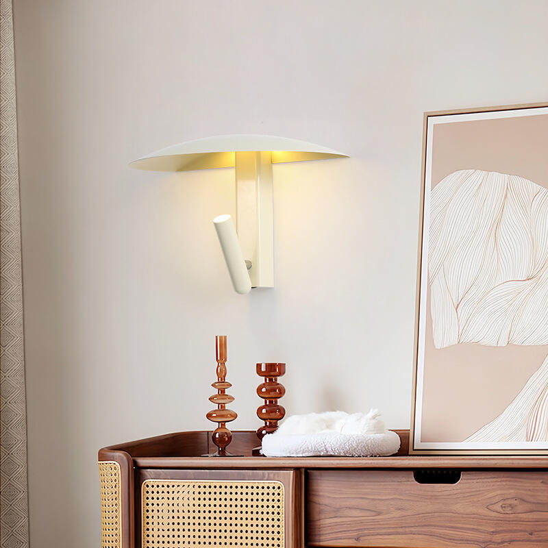 New Model Modern Mushroom Umbrella-Shaped LED Iron Ambient Adjustable Decorative Bedroom Wall Light 