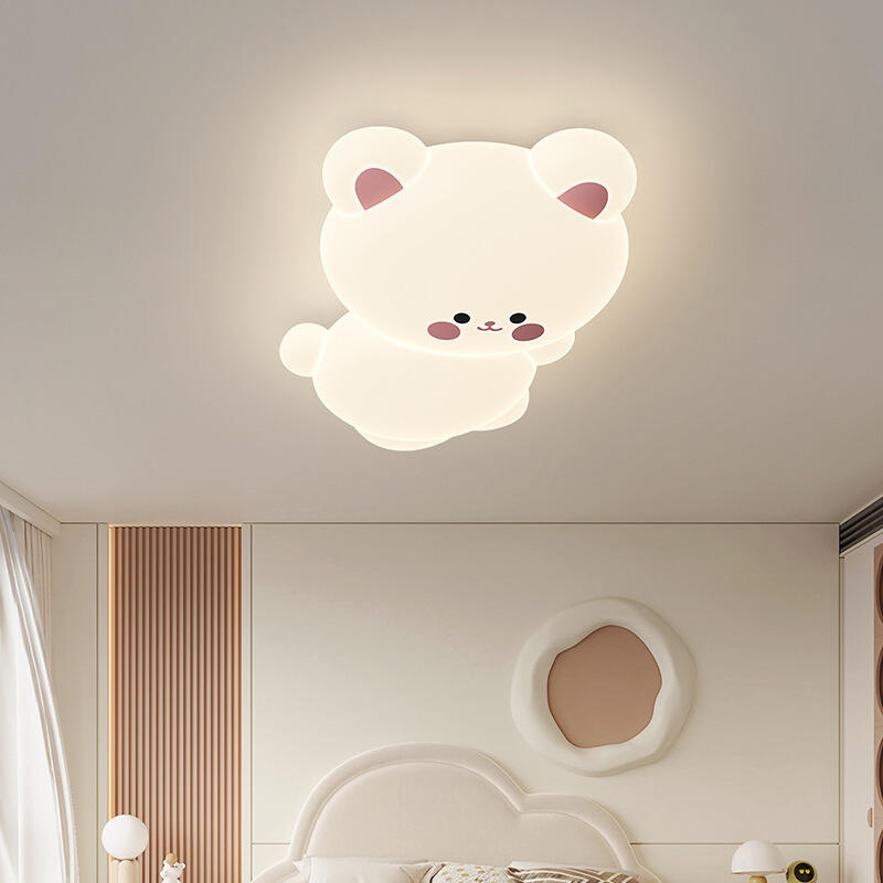 Creative Cartoon Cream-Style Bear Koala Ceiling Light Bedroom Children's Room Ceiling Light