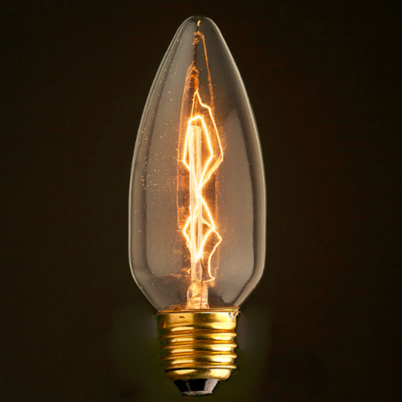 C35C Edison Bulb na May Pariho ng Apoy na Hugis, Vintage Style para sa Dekorasyon ng Bar at Bahay