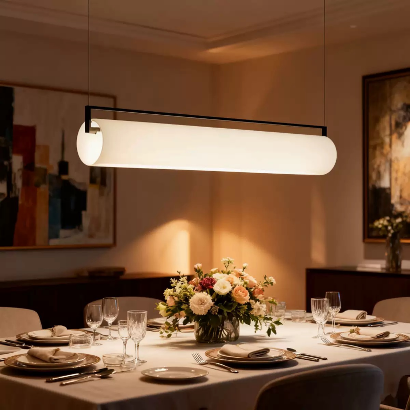Minimalist Danish Designer Creative Linear Pendant Light for Hotel Restaurant Home