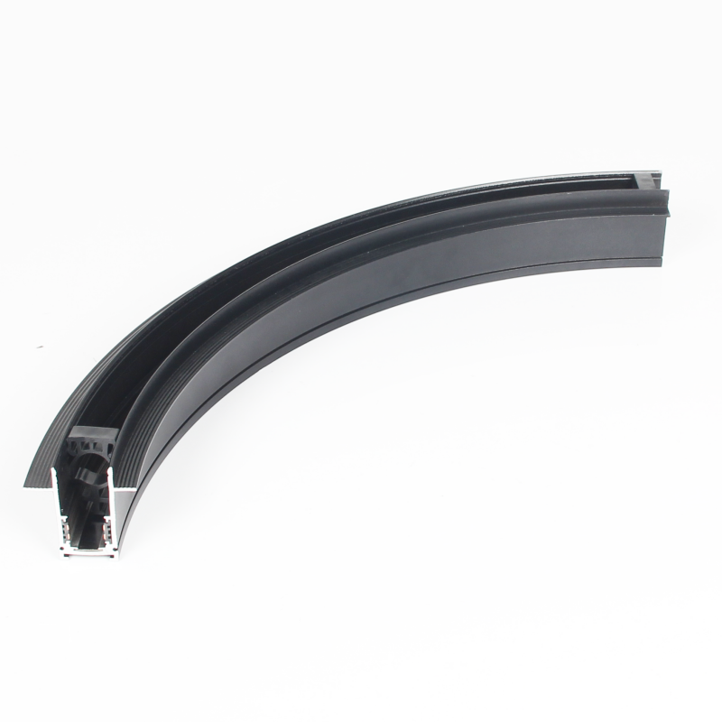 Sandblack 90° Horizontal Curved Corner R300 for Magnetic Track Lighting System