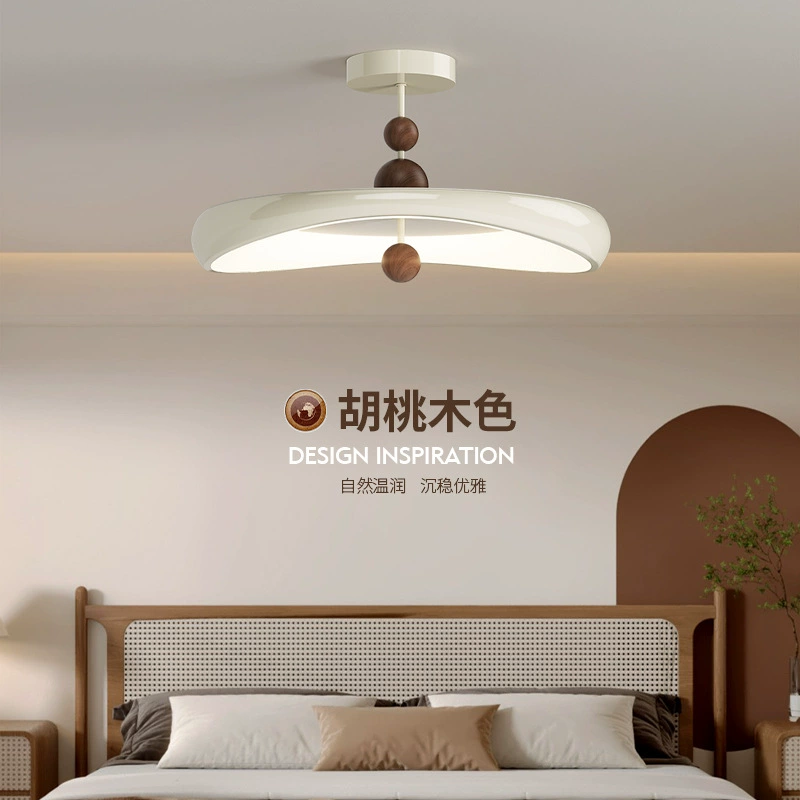 Креативни винтаж крем стил дрвено зрно заштиту очију плафона светлост спаваће собе студиј светлост