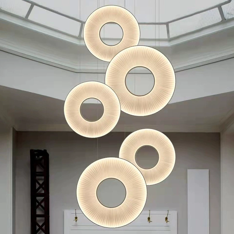 Modern Circle Hanging Lamp Designer Decorative Chandelier for Living Room Bedroom