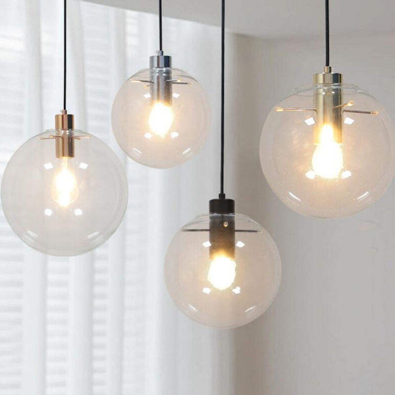 Скандинавско модерно прозрачно стакло Сферично више величине Столић Спаваћој соби Лустра