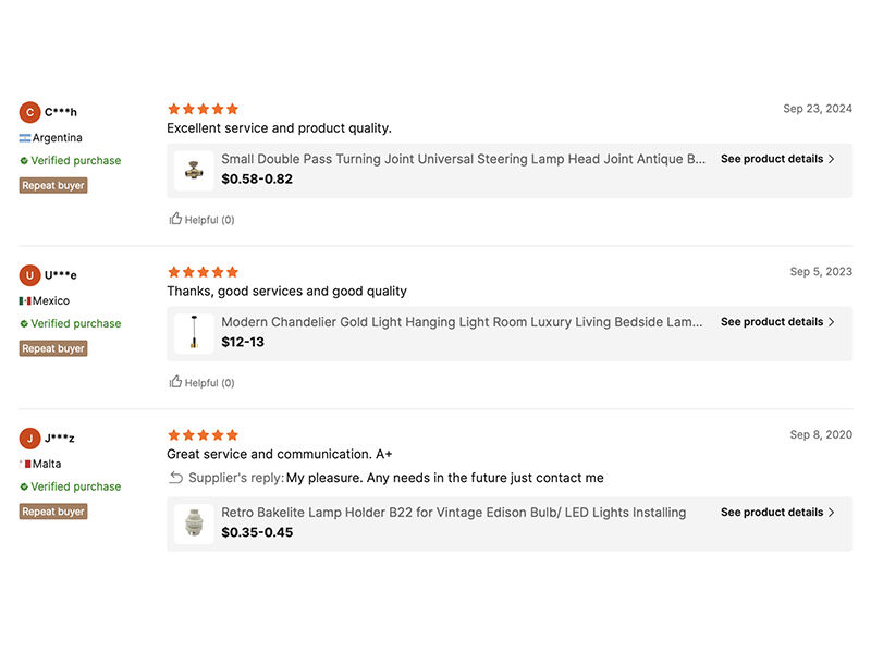 Customer reviews