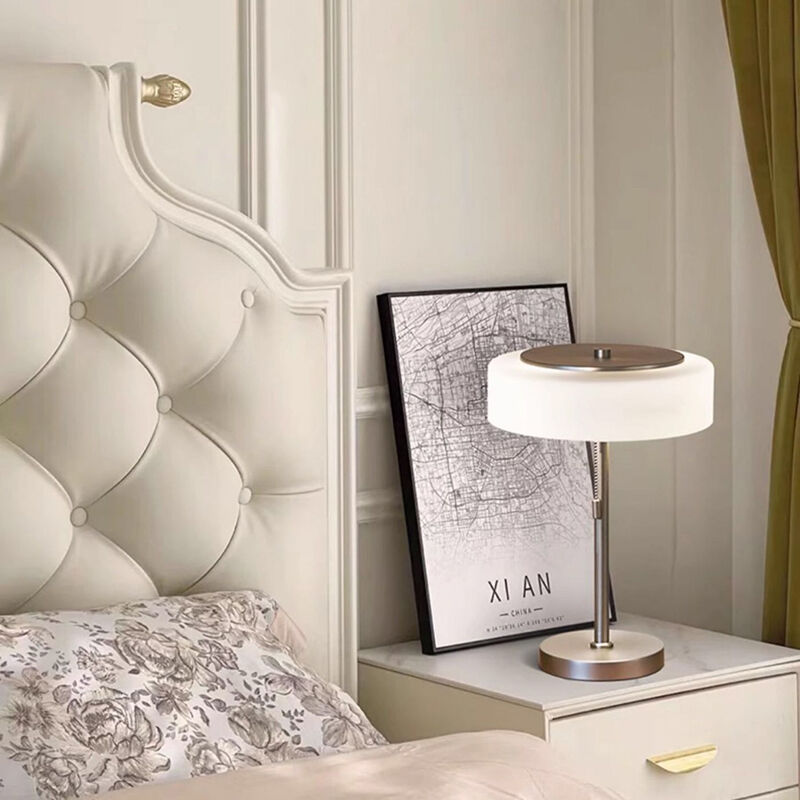 Modern High-end Luxury Italian Style Cable Switch Glass Table Lamp for Bedroom