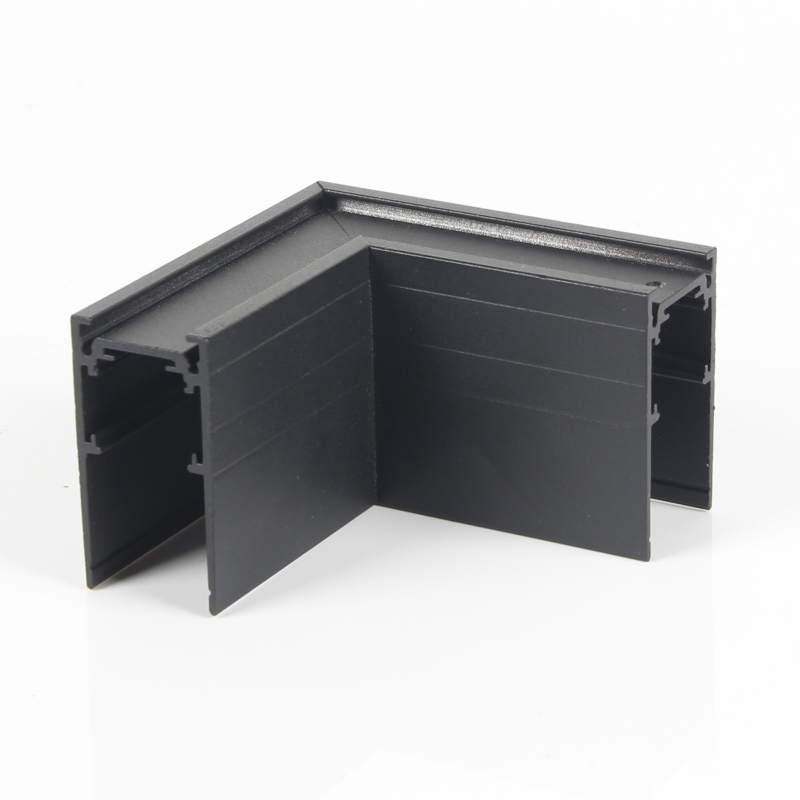 80*80*49mm Sandblack Horizontal Corner for Visible Magnetic Track System