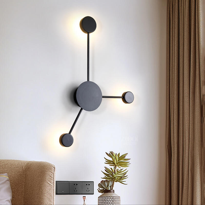 Nordic Modern Minimalist Living Room Background Wall Decoration Atmosphere Wall Light