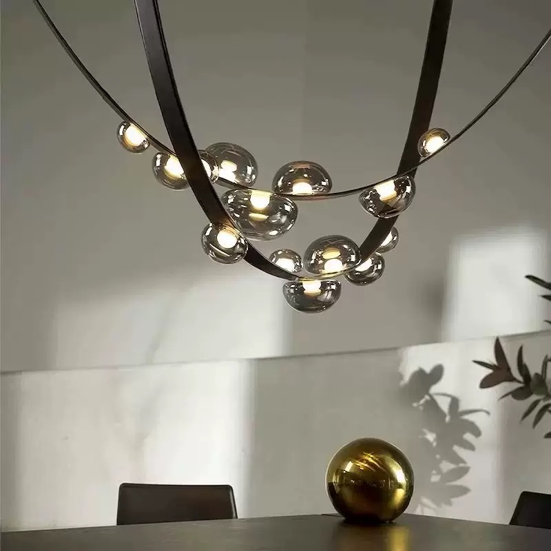 Modern Luxury Creative Glass Suitable Living Room Dining Room LED Oversized Pendant Lamp Chandeliers & Pendant Light Retro