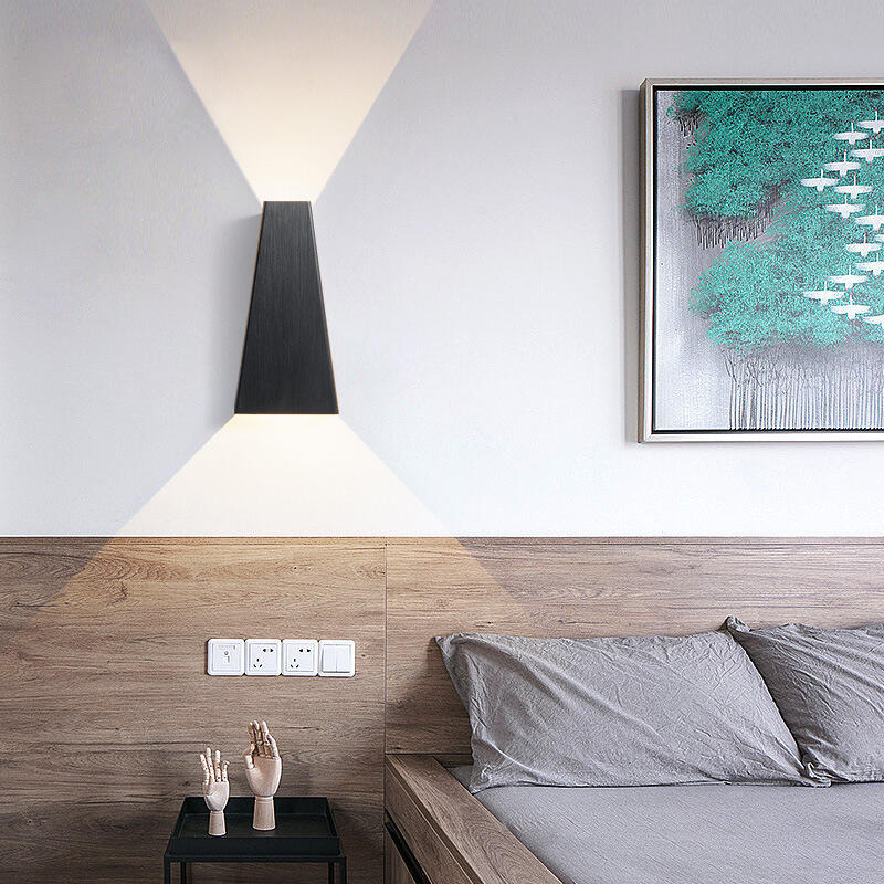 Aluminum Black Body Waterproof Outdoor Up Down Wall Light for Corridor Aisle Balcony