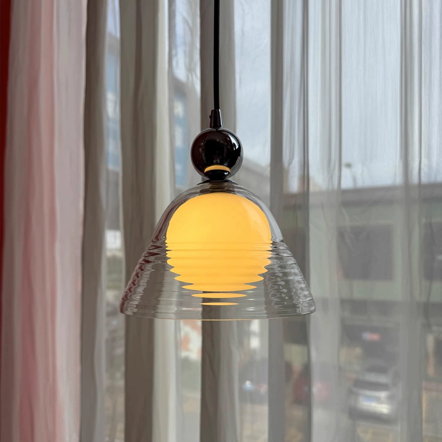 Minimalist Sunset Glass Pendant light for Balcony Bar Restaurant