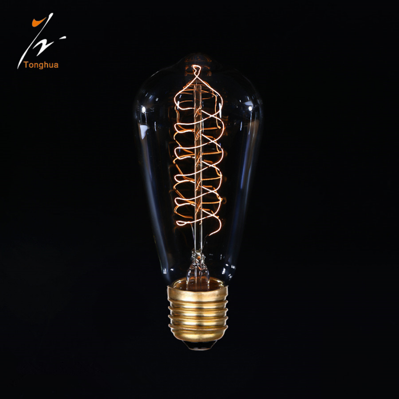 ST64 Retro na Spiral na Filament na Edison Bulb para sa Panloob at Panlabas na Pag-iilaw