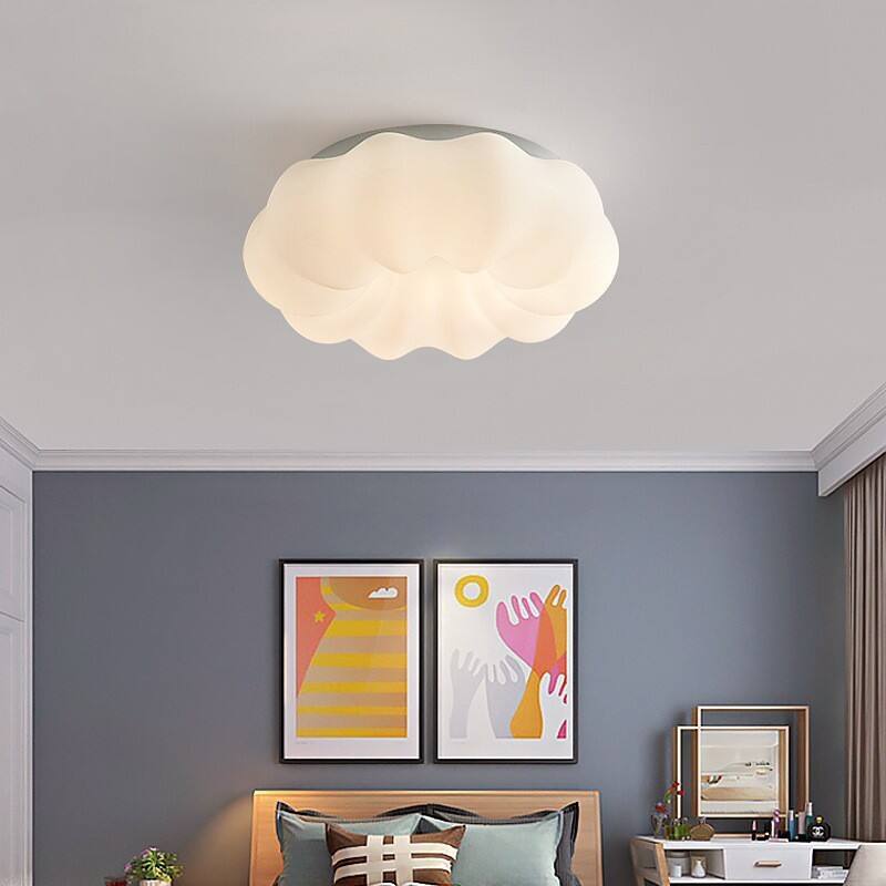 Creamy Style Bedroom Ceiling Light Cloud Pendant Light for Dining Room Living Room Creative Pumpkin Children's Room Lamp