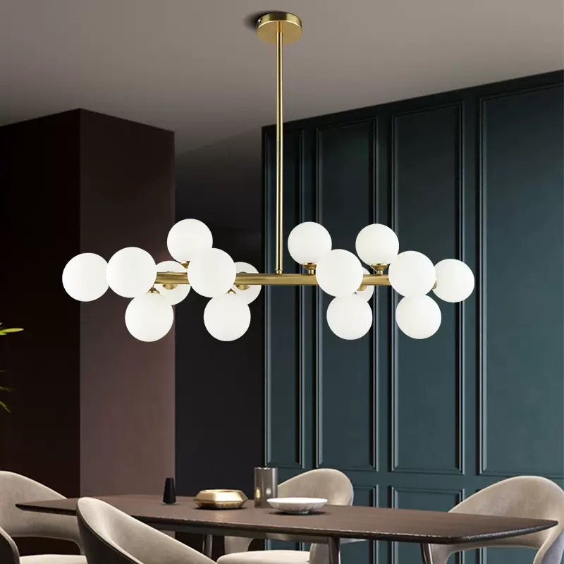 Északi minimalista varázsbab ebédlői csillár szállodákhoz, éttermekhez és otthoni díszítéshez