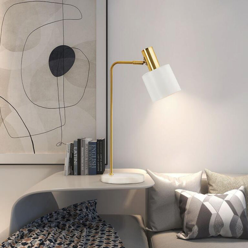 INS stil Marmorna osnova Metalni štit za svjetla Spavaća soba Zaštita očiju Čitačka stolna lampa