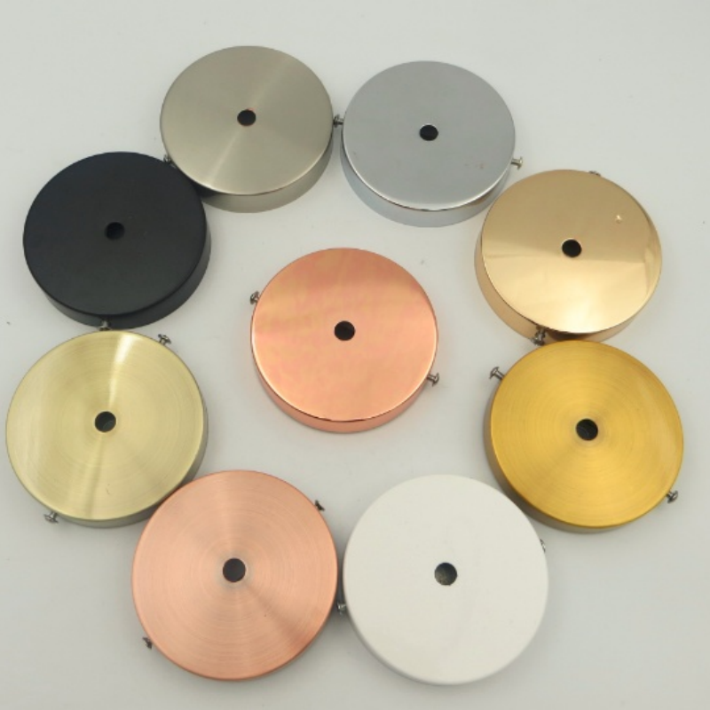 Maraming Kulay na Bakal na Ceiling Rose na 100×20mm para sa Modernong Pendant Lighting Fixtures